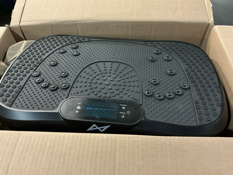 Condition photo showing Good Condition for axv vibration plate fitness platform exercise machine vibrating shaking full body shaker workout vibrate stand shake board sport gym for weight loss fat burner for women men slim-black