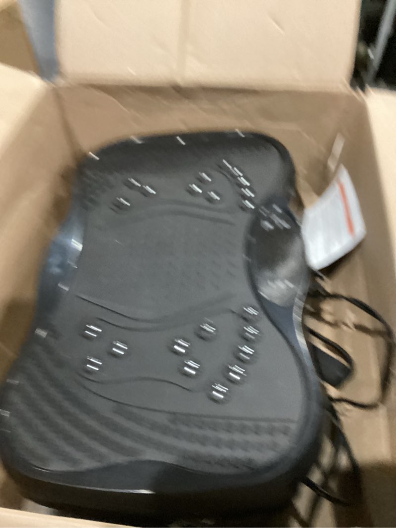Condition photo showing As Is for Vibration Plate Exercise Machine, 130 Levels Full Body Workout Vibrating Plate for Lymphatic Drainage Weight Loss, 450 Lbs Capacity Shake Fitness Platform with Resistance Bands Bluetooth for Women Men