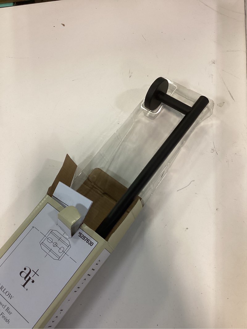 Condition photo showing Good Condition for Allen and roth harlow 24in matte black towel bar