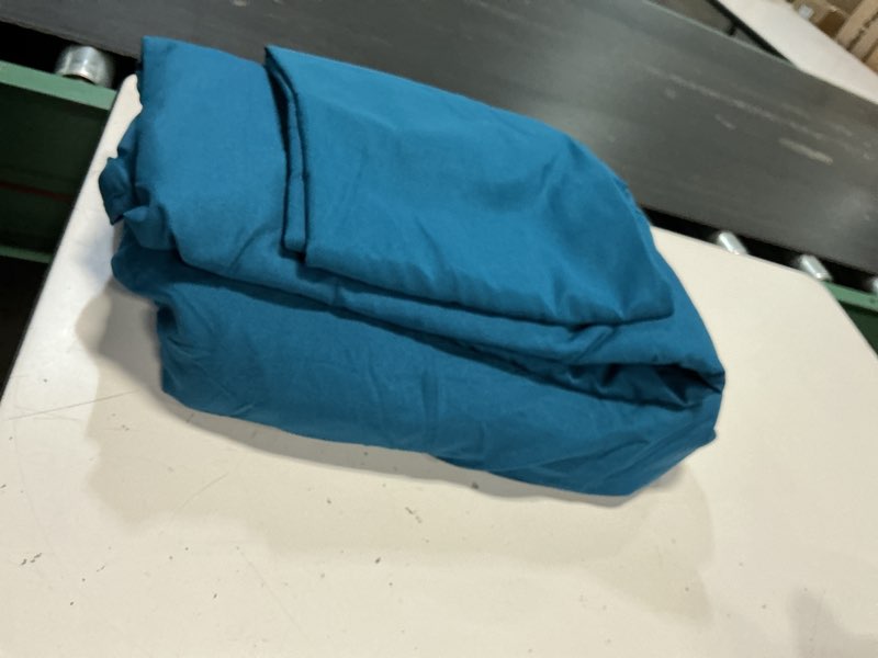 Condition photo showing Good Condition for extra deep full sheet set - 6 piece breathable & cooling sheets - hotel luxury bed sheets set - easy & secure fit - soft, wrinkle free & comfy sheets set - denim blue sheet set w/extra deep pockets queen 20 - denim blue