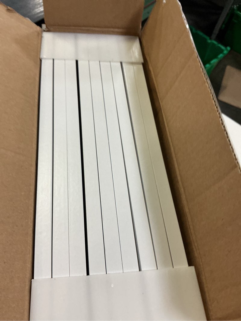 Condition photo showing Good Condition for eletecpro 12x12 picture frames set of 9 with clear acrylic cover, display 8x8 photos with mat or 12x12 without, classic and sturdy square collage gallery wall decor, easy wall mount, white white 12x12 for 8x8