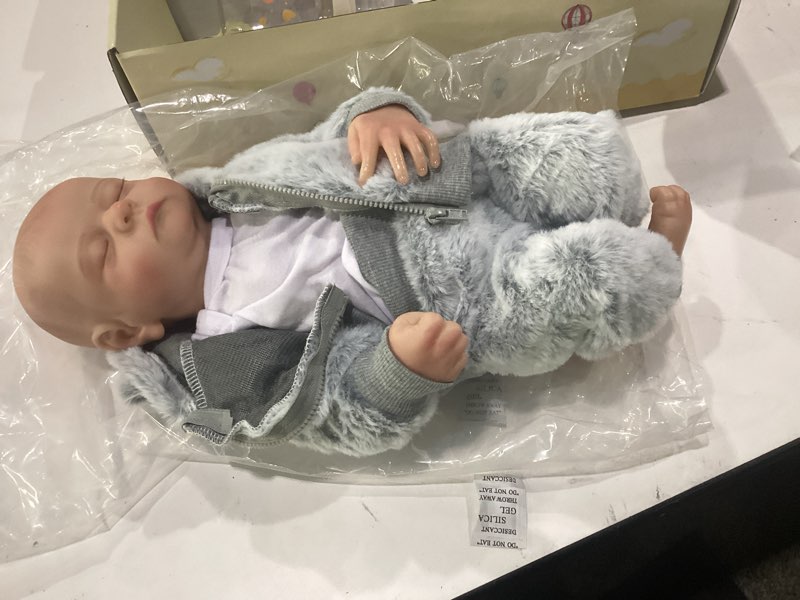 Condition photo showing New/Like New for babeside lifelike reborn baby dolls boys - 17-inch real baby feeling realistic-newborn baby doll full body vinyl real life baby dolls with toy & gift box for kids age 3+