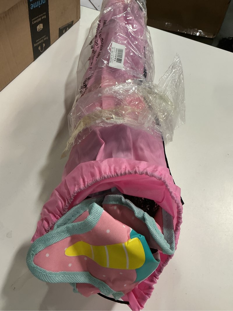 Condition photo showing As Is for FOLDING CHAIR with Cup Holder for Kids Outdoor Lawn Beach Unicorn KABOER