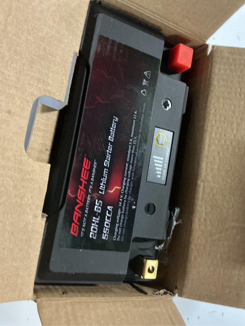 Condition photo showing Good Condition for banshee lithium ytx20l-bs, 550 ccas lifepo4 motorcycle battery, 12v 18ah atv, utv, jet ski, 4 wheeler, snowmobile, personal watercraft, seadoo, polaris, generator and riding lawn mower battery