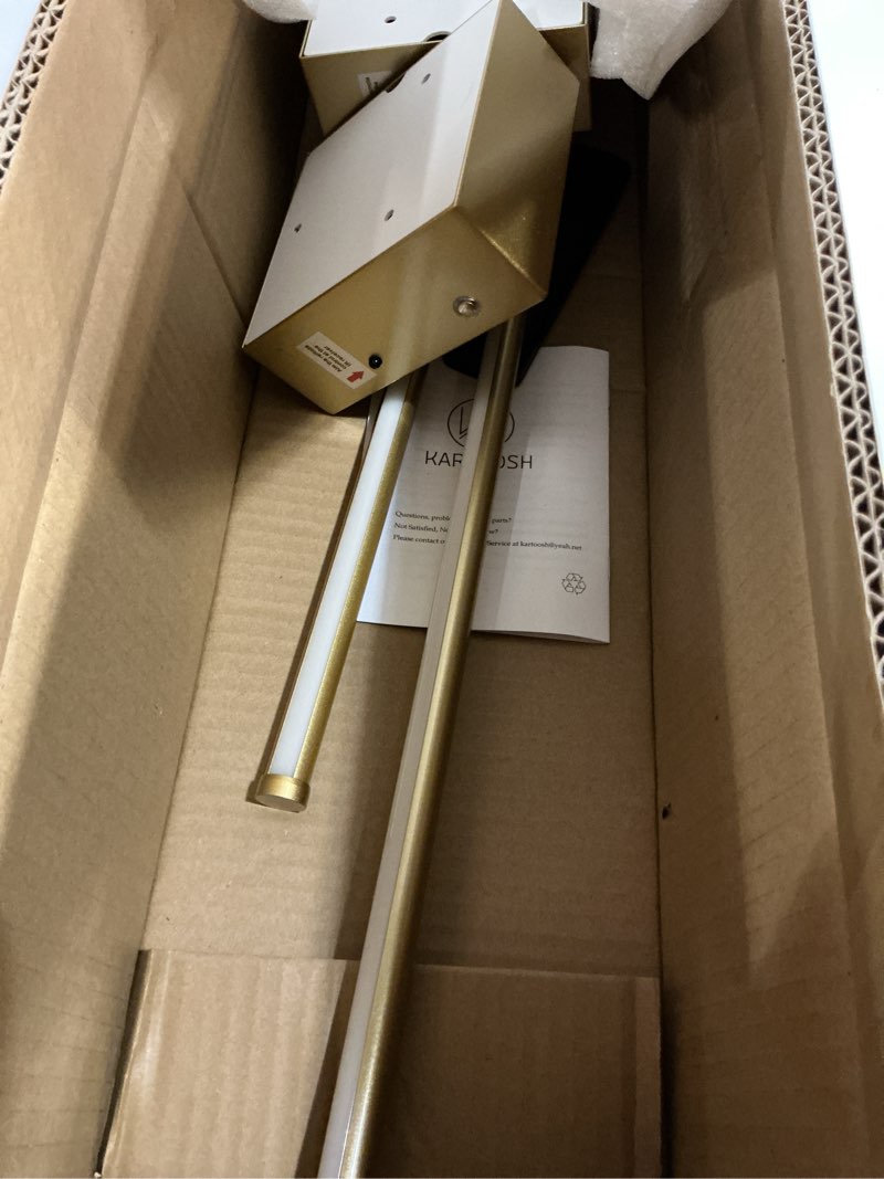 Condition photo showing Good Condition for kartoosh removable battery operated wall sconces with remote control, stepless colors 3000k-6000k & dimming, 350°rotate, led gold wireless wall light for living room, bedroom, 28.3 inch (2 pack) gold 28.3 inches