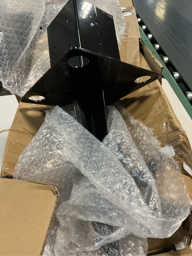 Condition photo showing Good Condition for ladech 4x4 fence post anchor ground spike 24” length with ground anchors screw in - metal black powder coated – mailbox post anchors – fit 3.5x3.5 standard (black - 1 pc)