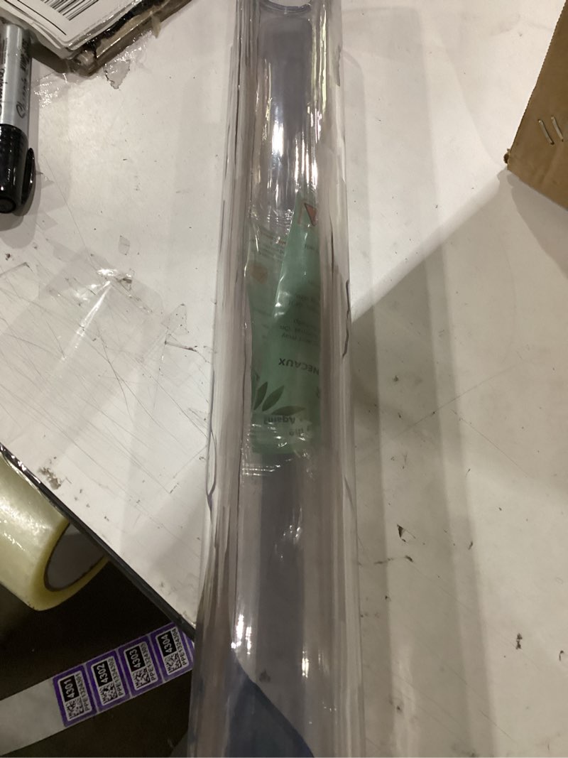 Condition photo showing New/Like New for necaux custom multisize 1.5mm thick clear pvc table cover protector - 19 x 48 inch rectangular plastic table cover desk pad mat for office & computer desk/sofa table 19" x 48" clear 1.5mm