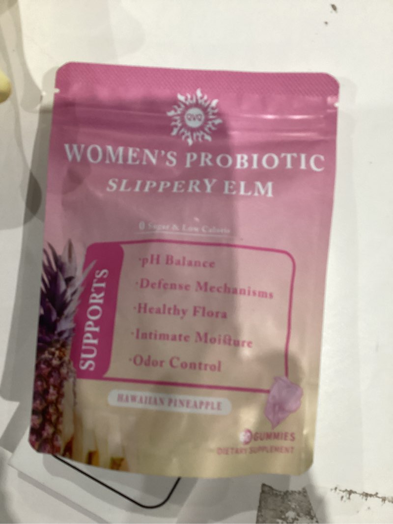 Condition photo showing New/Like New for Women's Probiotic & Prebiotic Slippery Elm Gummies, Pineapple Gummies for Women pH, Gut Health & Immune System, Gluten-Free, Vegan Premium Feminine Balance Gummie, 60 Gummies(1 Pc) 60 Count (Pack of 1)