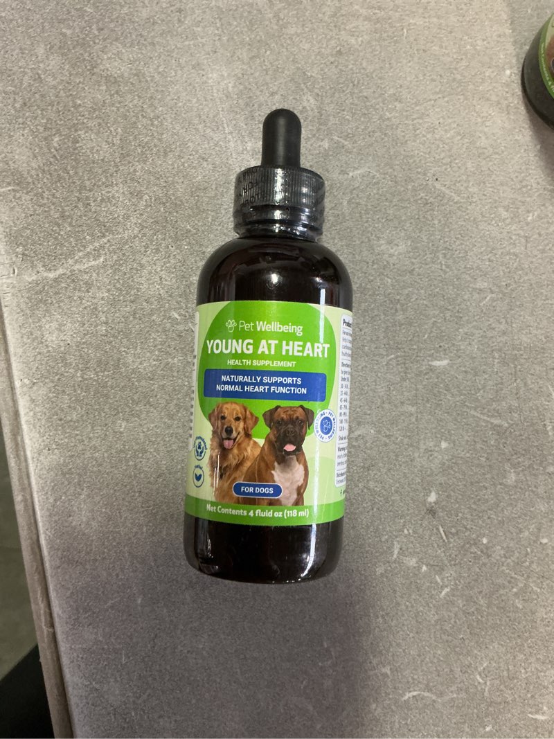 Condition photo showing New/Like New for (Exp 06/2029) Pet Wellbeing Young at Heart for Dogs - Senior Heart Health Support, Cardiovascular Wellness with Hawthorn & Motherwort - NASC Certified & Vet-Formulated - 4 oz Liquid Formula