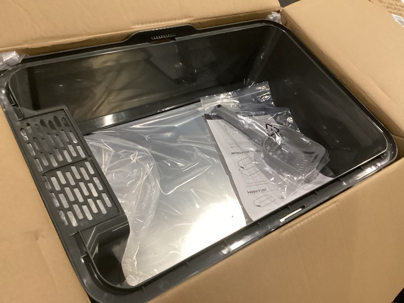 Condition photo showing Good Condition for enclosed stainless steel cat litter box with lid, xl extra large litter box for big cats, metal litter pan high sided, never absorbs odors, anti-urine leakage, easy cleaning, include scoop 5 - dark gray (pack of 1)
