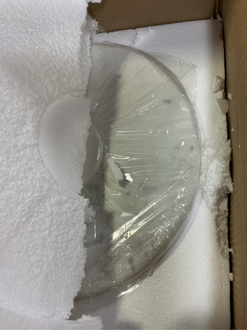 Condition photo showing Good Condition for supabon 2 tiered white marble tray with gold metal stand - serving tray for desserts, pastries, cupcakes, countertop decor display stand, detachable white marble plates with gold metal handle