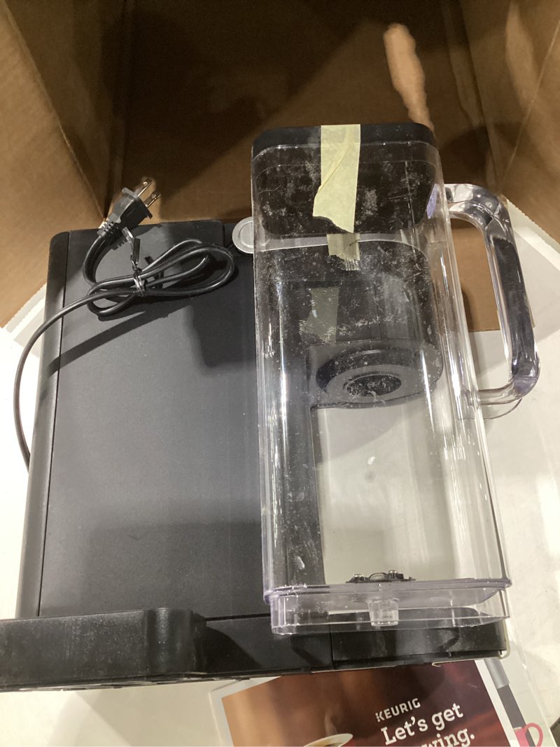 Condition photo showing As Is for Keurig K-Supreme Single Serve K-Cup Pod Coffee Maker, MultiStream Technology, 4 Brew Sizes, 66oz Dual-Position Removable Reservoir, Black, USED