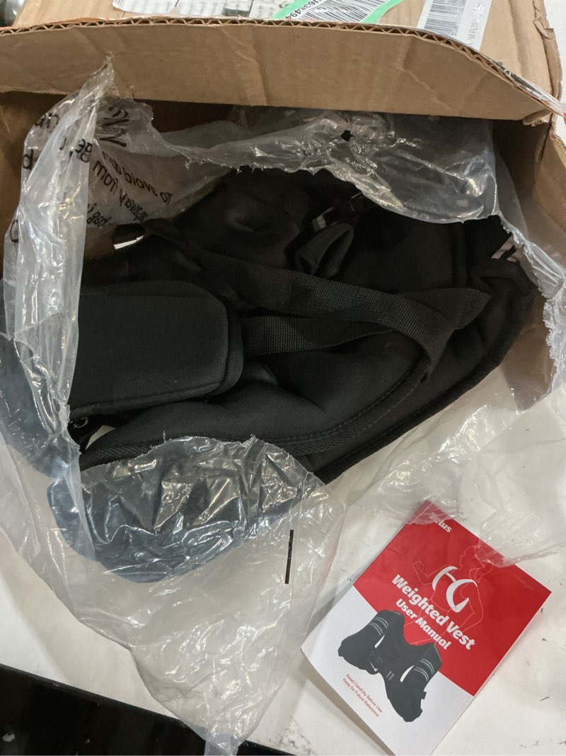 Condition photo showing Good Condition for zelus weighted vest, 6lb/8lb/12lb/16lb/20lb/25lb/30lb weight vest with reflective stripe for workout, strength training, running, fitness, muscle building, weight loss, weightlifting