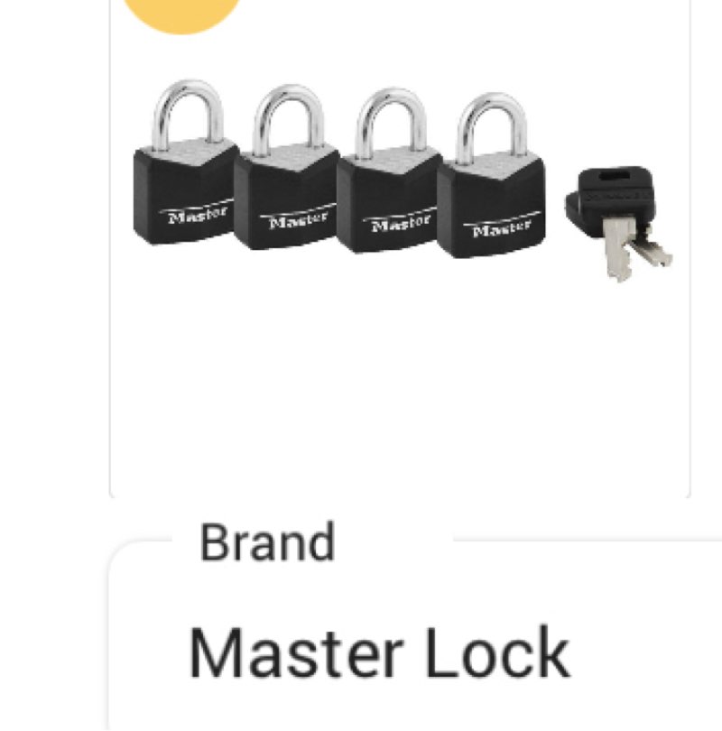 Master Lock 4pk 20mm Key Padlock Black: Brass & Steel, Pin-Tumbler, Luggage & Backpack Locks, 11mm Shackle Length(Total of 4 Pack )