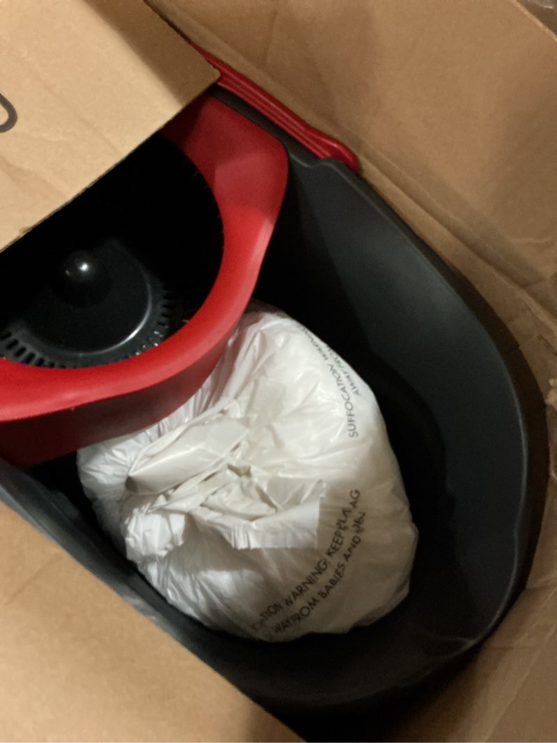 Condition photo showing As Is for o-cedar easywring microfiber spin mop & bucket floor cleaning system with 3 extra refills spin mop bucket with 3 extra refills