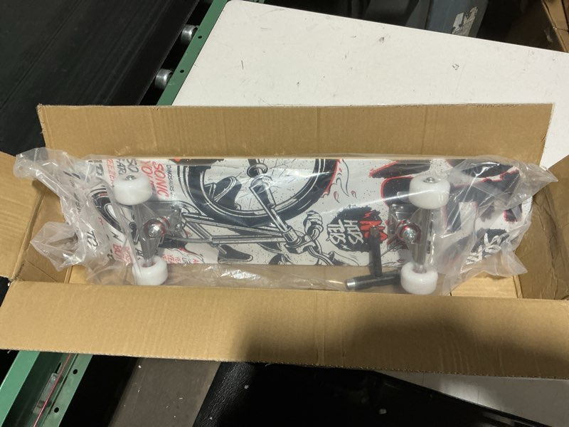 Condition photo showing New/Like New for professional double kick skateboard, 31 inch maple deck, abec-9 bearings, 95a pu wheels 31" a1 bicycle