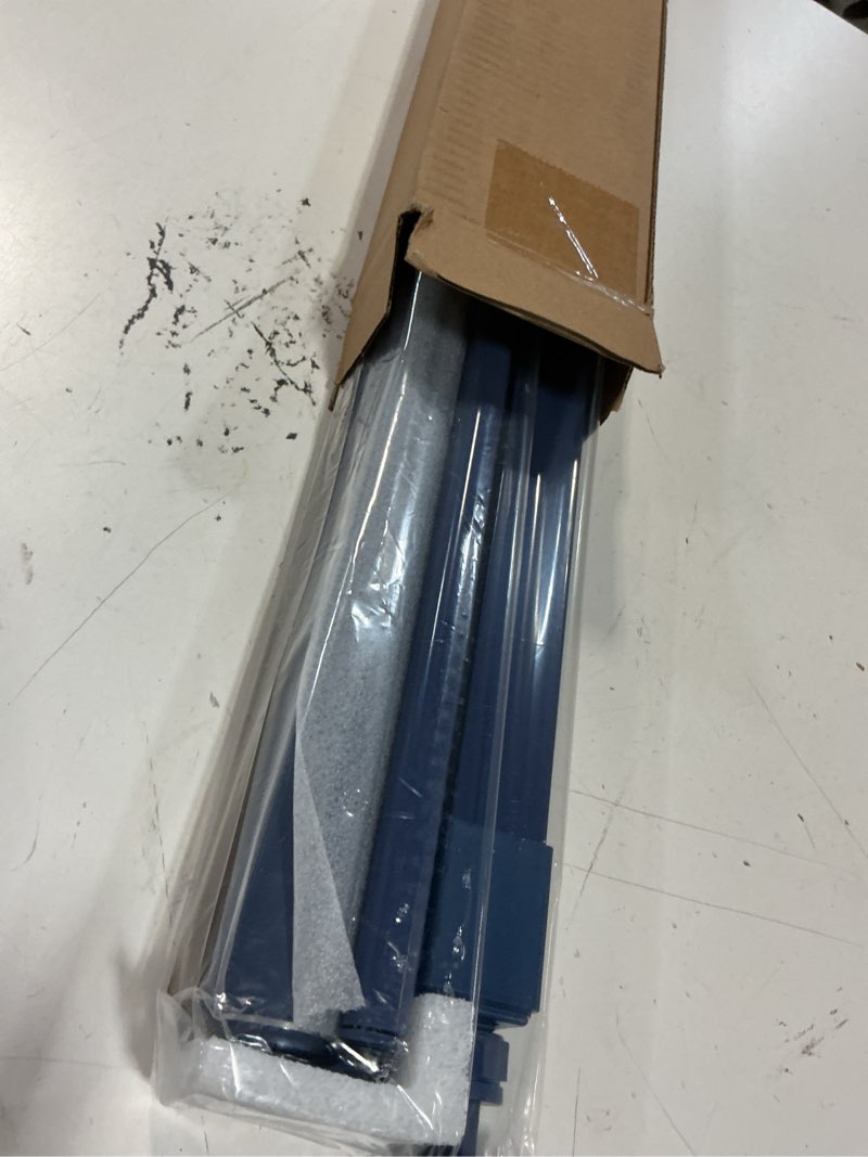 Condition photo showing Good Condition for lazblinds no drill blinds for indoor windows, blackout roller shades, cordless window blackout blinds, thermal insulated fabric uv protection for home and office, 31" w x 48" h, navy blue blackout - navy blue 31" w x 48" h