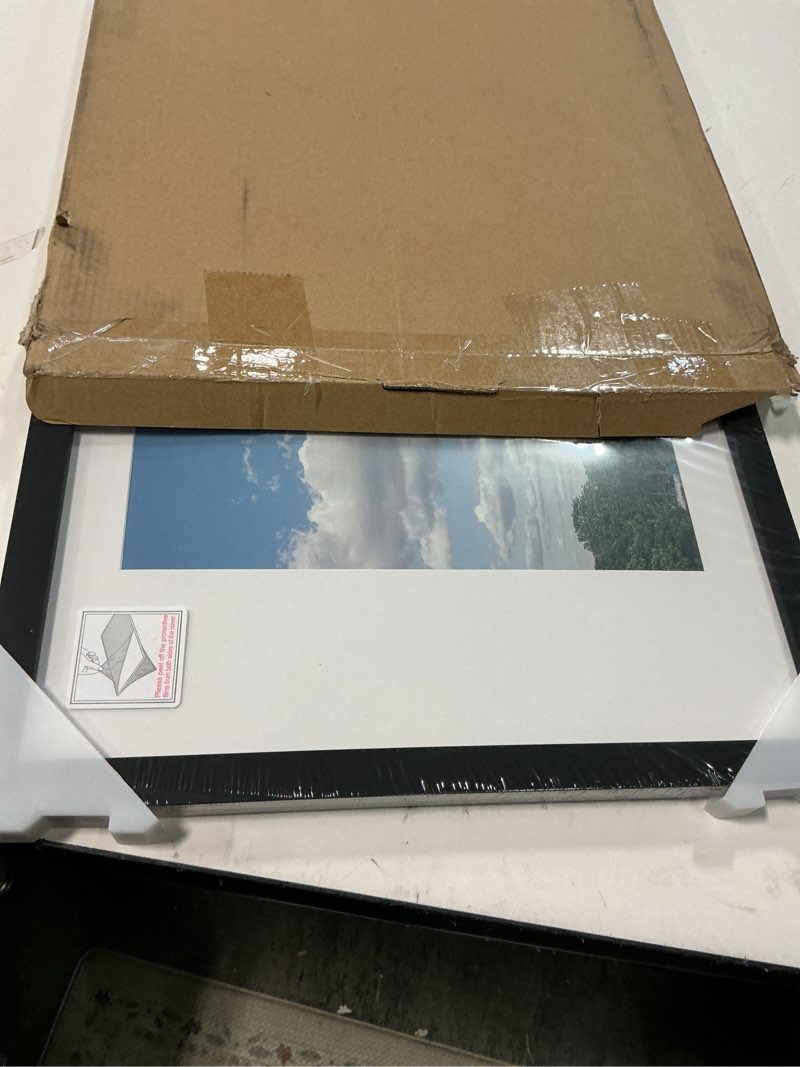 Condition photo showing New/Like New for upsimples 12x36 Picture Frame, Display Pictures 10x30 with Mat or 12 x 36 Without, Wall Hanging Long Frames, Black, 1 Pack Black 12x36