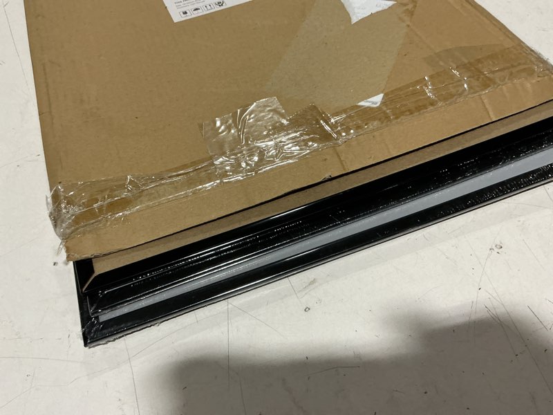 Condition photo showing Good Condition for upsimples 16x24 picture frame black 3 pack, scratch-proof poster frames 16 x 24 for photo gallery - slide-in strips, horizontal or vertical wall mounting black 16x24