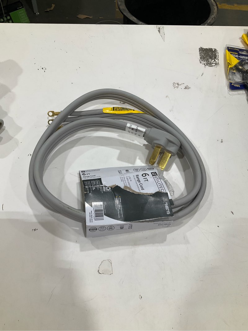 Condition photo showing Good Condition for utilitech 6-ft 3-prong gray range appliance power cord