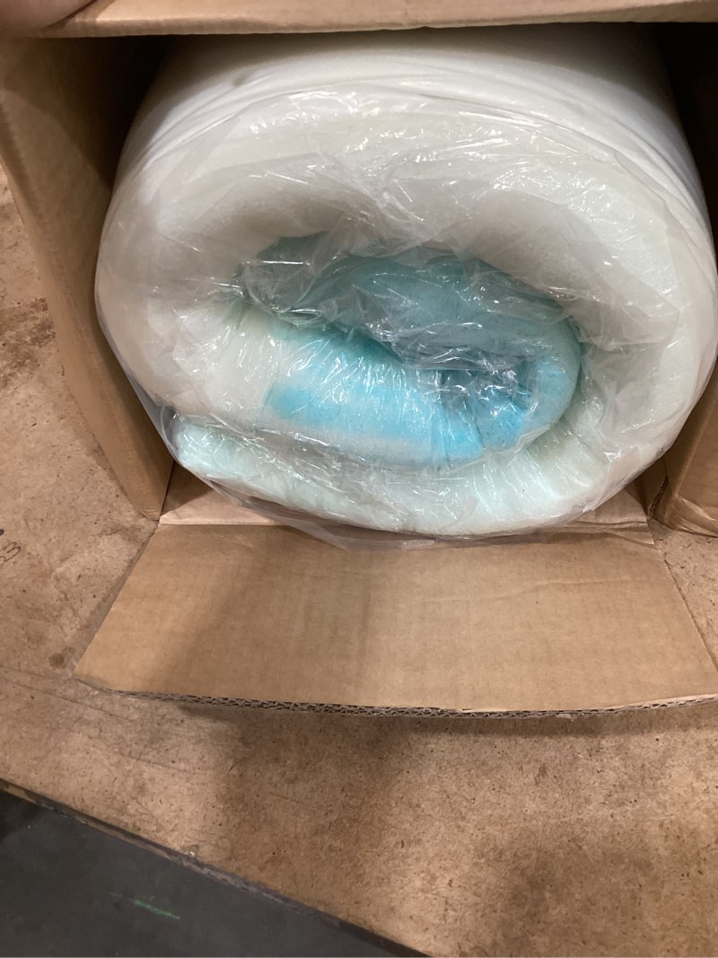 Condition photo showing New/Like New for sweetcrispy mattress topper full, 4 inch thick memory foam gel infused cooling toppers pad for full size bed, sleeper sofa, rv, camper, certipur us certified, ventilated and breathable, blue 4 in full