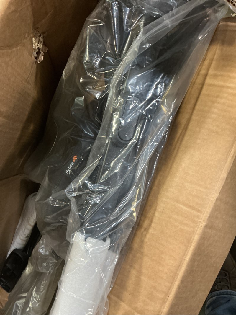 Condition photo showing Good Condition for fylica foldable office chair with pu wheels and smooth armrest-ergonomic mesh bouncing back, stackable conference room chair, office guest & reception & meeting chair (black) 1