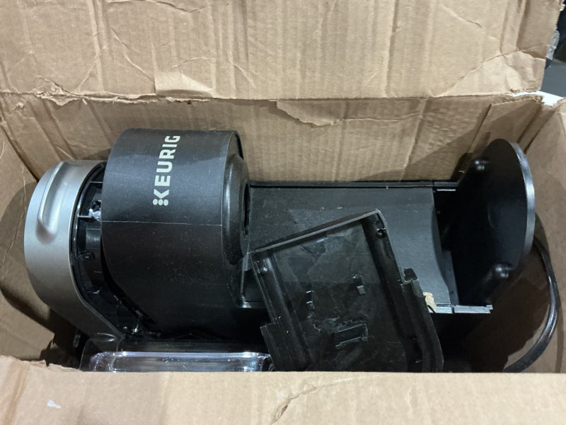 Condition photo showing As Is for keurig k-supreme single serve k-cup pod coffee maker, multistream technology, 4 brew sizes, 66oz dual-position removable reservoir, black black coffee maker
