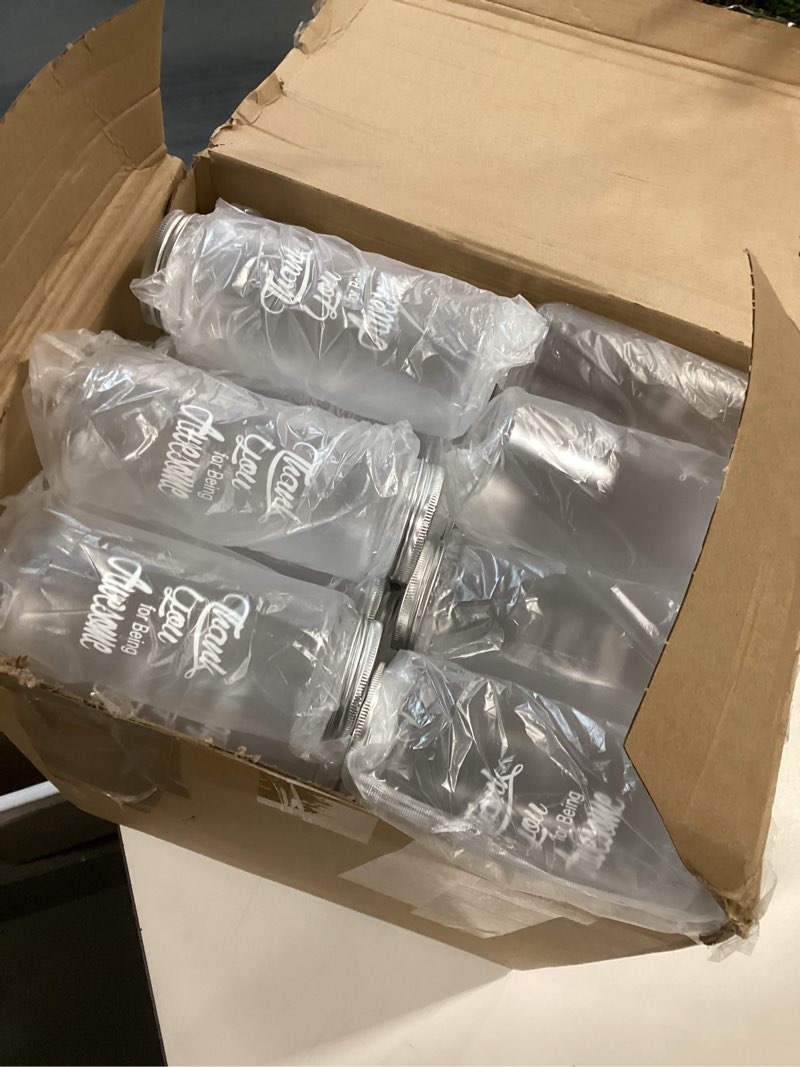 Condition photo showing New/Like New for Pickmesh 48 Pcs Thank You Cups Bulk 13.5 oz Appreciation Tumbler with Straw Lid Reusable Plastic Cups for Employees Iced Coffee Inspirational Water Bottle Cold Drink for Birthday (Thank)