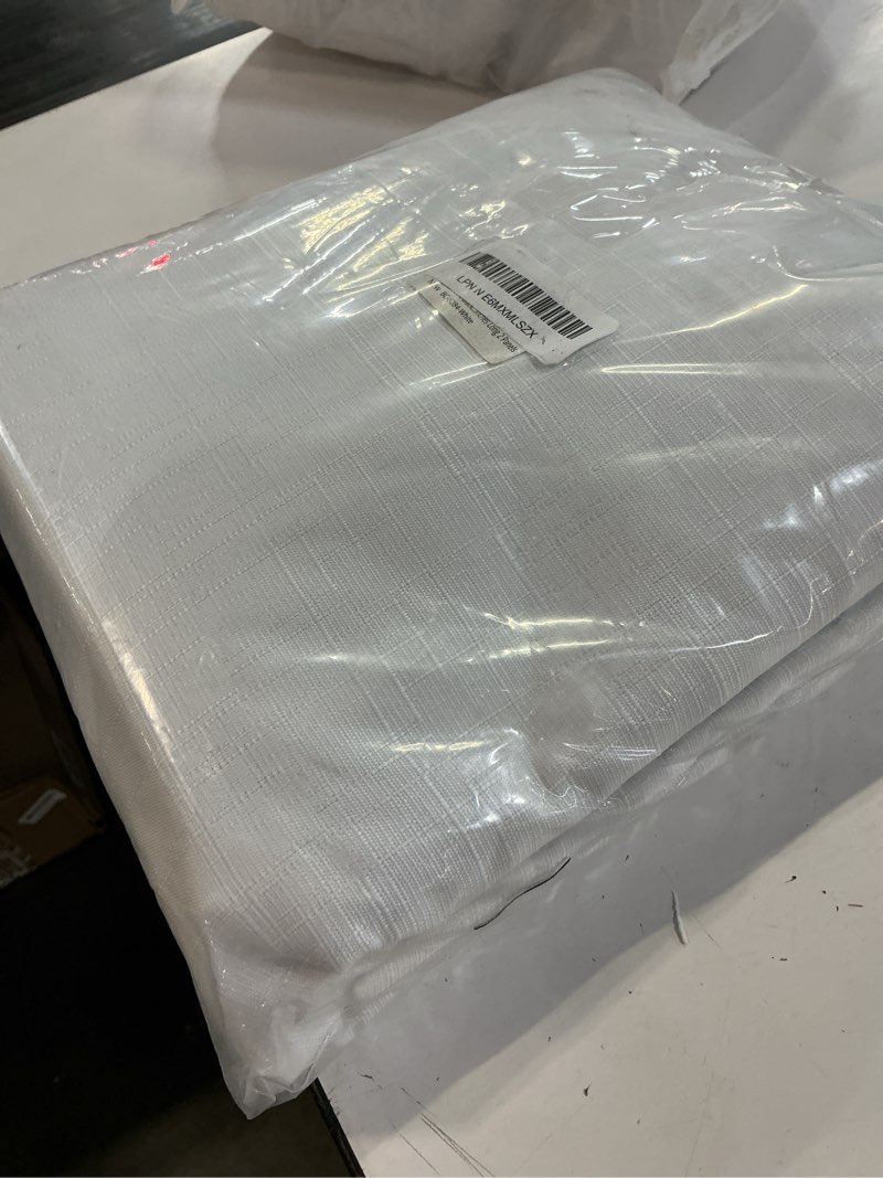 Condition photo showing New/Like New for diraysid 100% blackout white curtains linen curtains for bedroom grommet thermal insulated room darkening drapes (2 panels, w52 x l84 inch) 52"w x 84"l (pack of 2) white