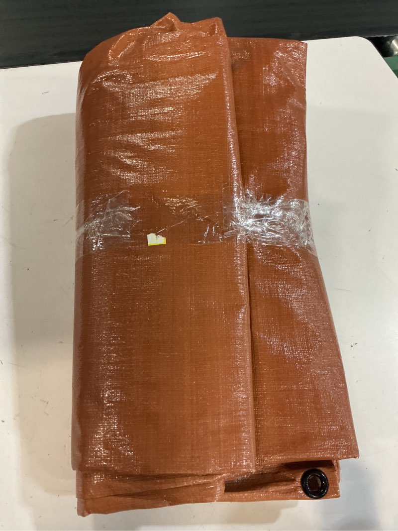 Condition photo showing As Is for hyper tough weather resistant heavy duty 10 x 16' polyethylene tarp