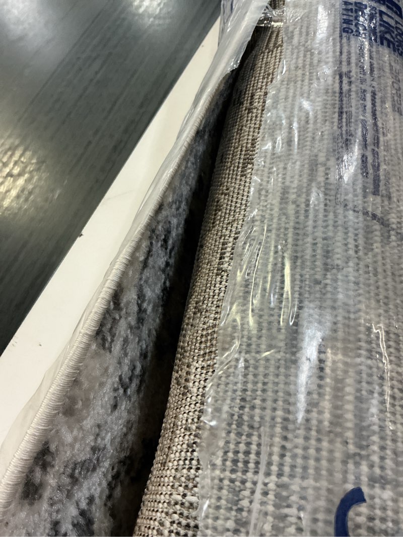 Condition photo showing Good Condition for art&tuft non-slip runner rug - 2x8 runner rug washable low-pile rugs runners, soft distressed carpet runner for bedroom bathroom kitchen laundry living room, grey stripe-grey 2' x 8'