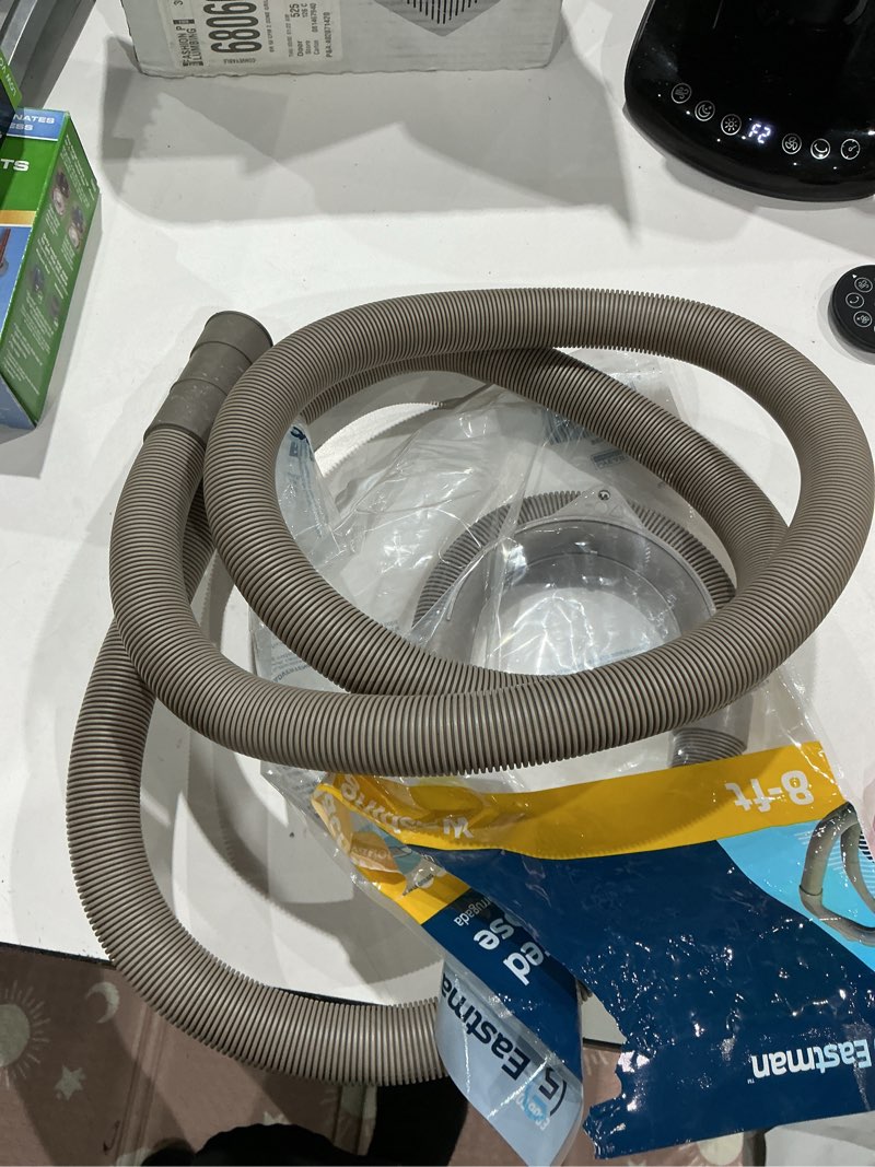 Condition photo showing As Is for eastman 8-ft 1-in od inlet x 1-in, 1-1/8-in, 1-1/4-in-in outlet polyethylene washing machine drain hose