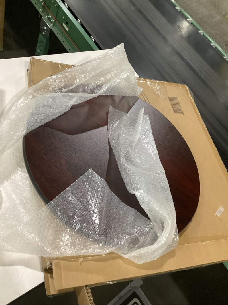 Condition photo showing New/Like New for flash furniture glenbrook 24'' round table top with black or mahogany reversible laminate top
