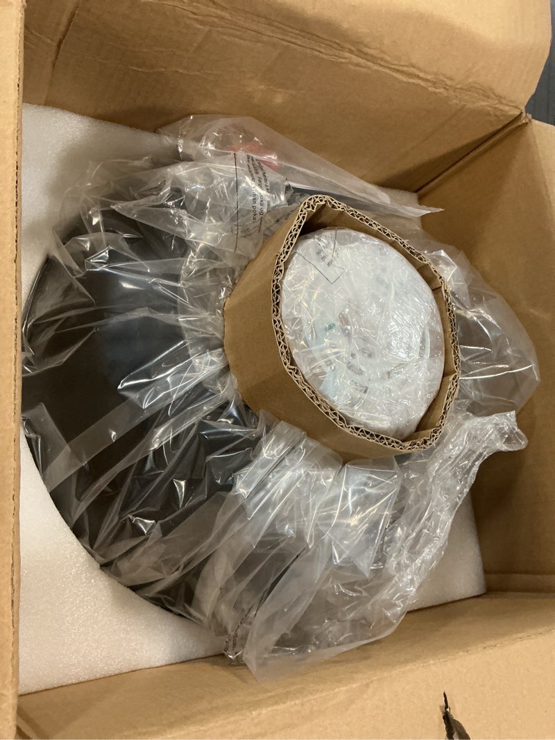 Condition photo showing New/Like New for kudos Flush Mount Ceiling Light, 16-inch LED Ceiling Light Fixture, Black and Gold Finish, 24W 2400lm Light Fixtures for Living Room, Kitchen, Bedroom, Hallway, 5CCT Adjustable, KDCL02-BK Black 16 INCH