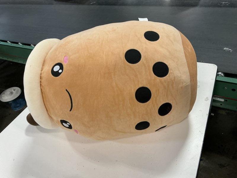 Condition photo showing As Is for Cute Boba Tea Plush Stuffed Animal Toy 14 Inch Bubble Tea Kawaii Plushies Cartoon Soft Milk Tea Cup Cuddly Pillow Home Hugging Birthday for Children Kids Boys Girl Room Decor Bedtime, 14Inches