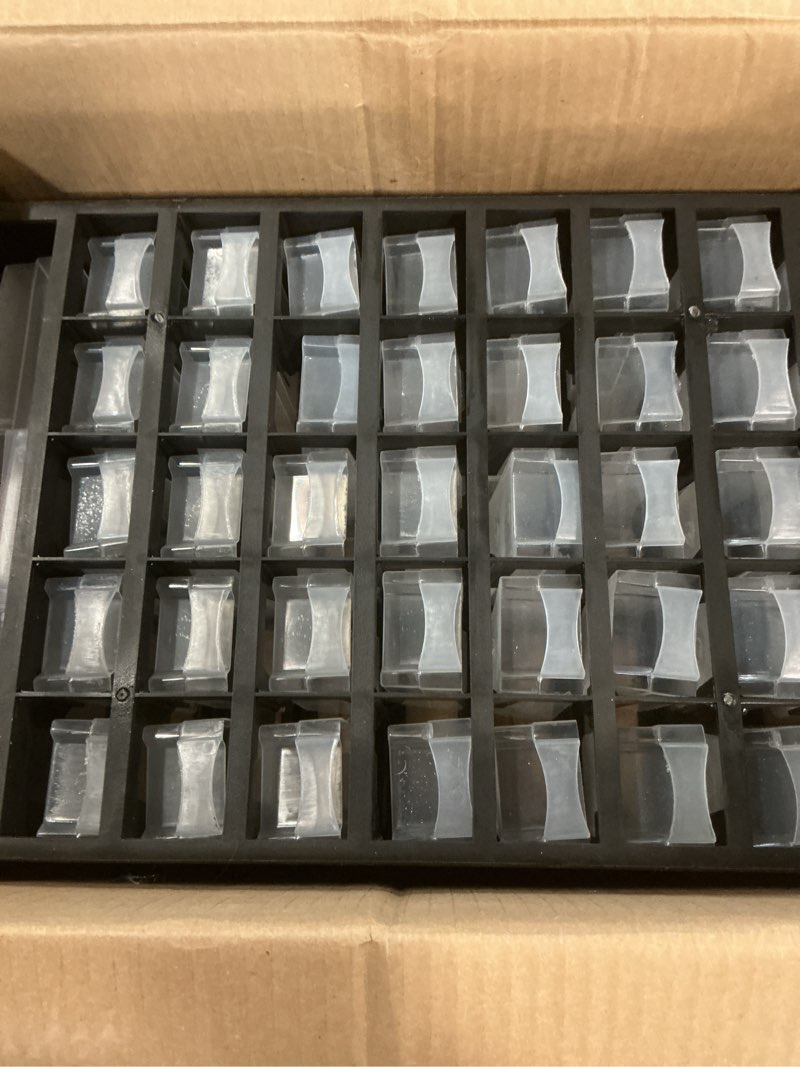 Condition photo showing Good Condition for storage bin with drawers - 41-drawer plastic tool organizer - hardware or craft cabinet for storing beads, toys, or nuts and bolts by stalwart (black) 41 drawers