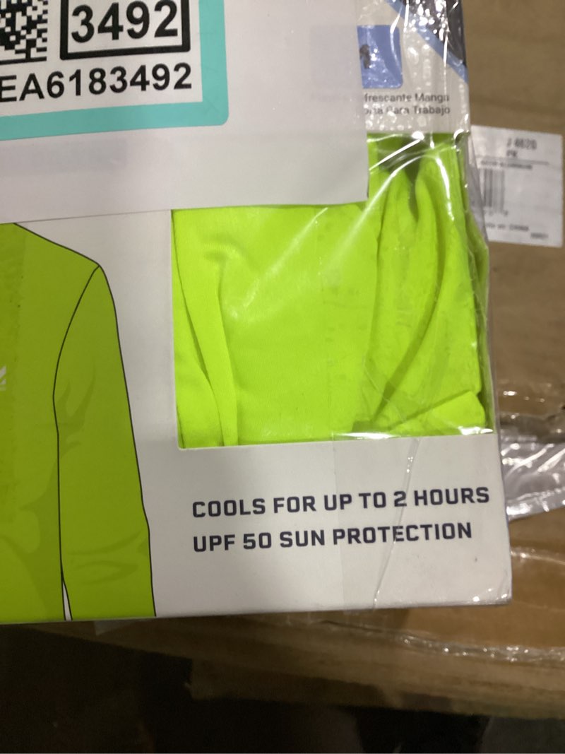 Condition photo showing Good Condition for hanes men's long sleeve cool dri t-shirt upf 50+, xx-large, 2 pack ,safety green