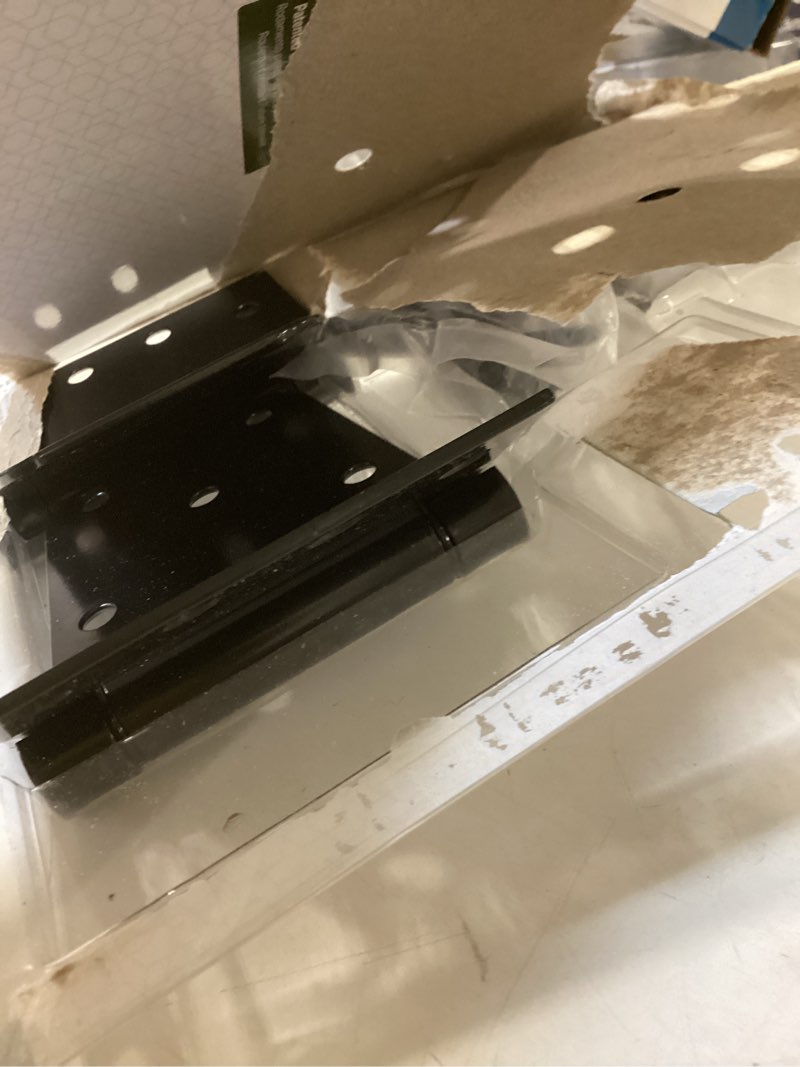 Condition photo showing As Is for national hardware black steel gate hardware kit 1 pk