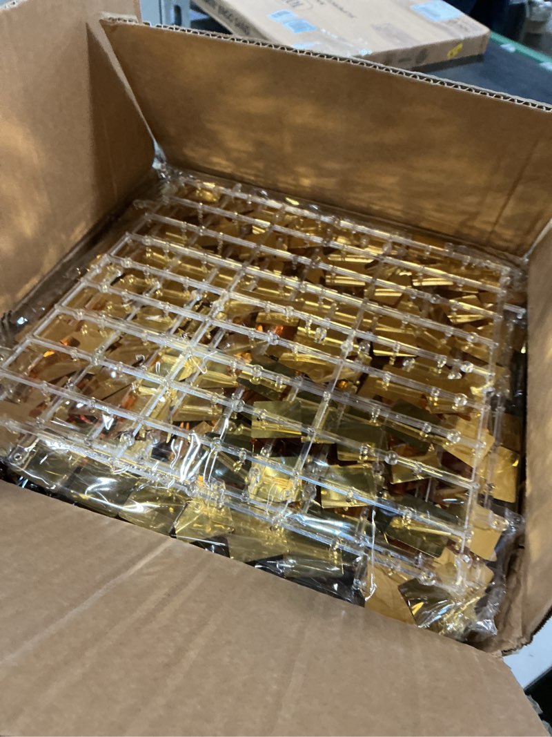 Condition photo showing New/Like New for ozikutech 36 pcs light gold shimmer wall backdrop panels for birthday party decoration - 6x6 ft square sequin backdrop