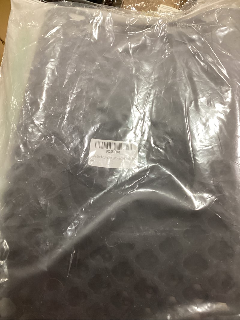 Condition photo showing Good Condition for 28.3"x 15.2" Kitchen Sink Mats,Heat Resistant Silicone Sink Protector Mat for Bottom of Stainless Steel Porcelain (Middle Hole)