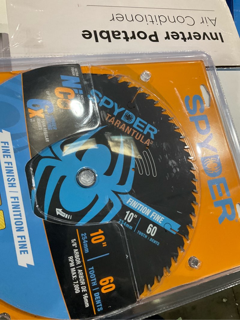 Condition photo showing As Is for spyder fine finish 10-in 60 -tooth fine finish tungsten carbide-tipped steel miter/table saw blade individual