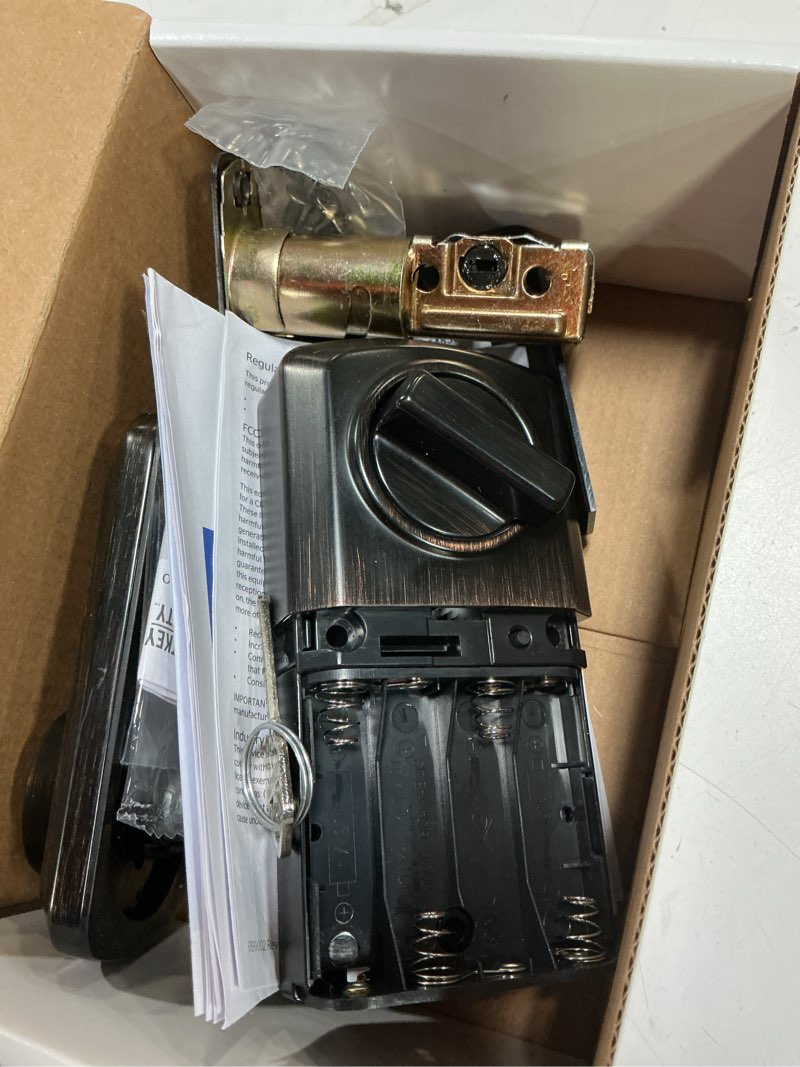 Condition photo showing As Is for Kwikset 250 TRS 11P SMT Power Keyless Entry Deadbolt  Bronze - Quantity 1