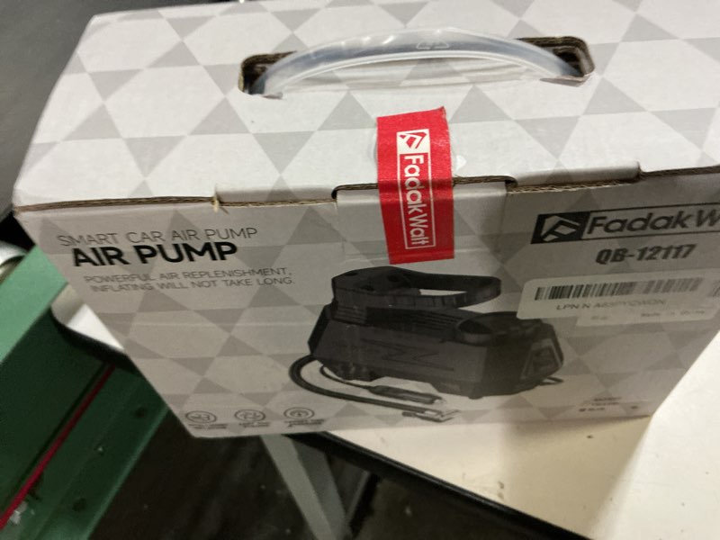 Condition photo showing New/Like New for FADAKWALT Tire Inflator Portable Air Compressor, DC 12V Tire Air Pump with LED and 150PSI Digital Pressure Gauge, Portable Tire Inflator for Car Tires, Motorcycles, Bike, Ball (Blue)