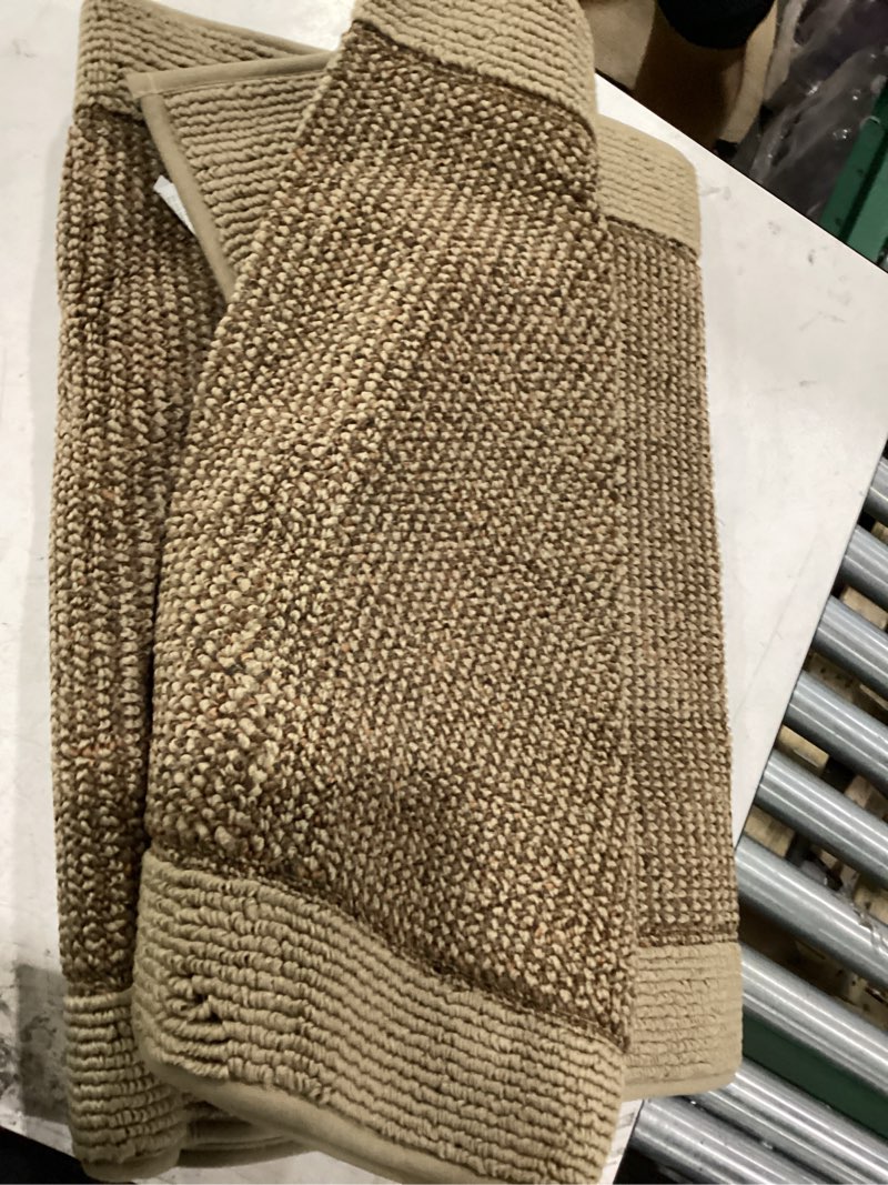 Condition photo showing As Is for beqhause kitchen rugs and mats set of 2 non-slip kitchen mats for floor, absorbent and stain resistant kitchen runner, machine washable rugs for kitchen, laundry & sink, 24"x36"+24"x60", taupe 24"x36"+24"x60" (rectangular) taupe