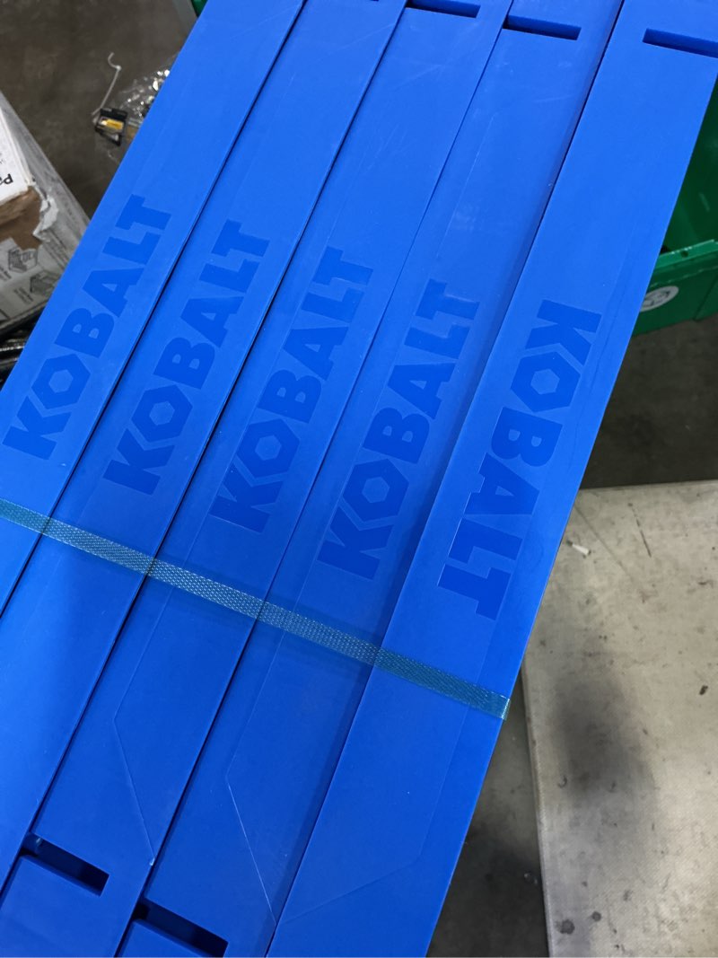 Condition photo showing Good Condition for kobalt 40-in w x 24-in d x 72-in h 5 -tier heavy duty black plastic utility shelving unit