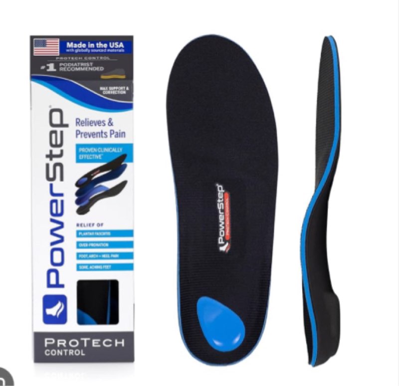 powerstep protech orthotic insoles - medical grade arch support inserts for plantar fasciitis relief m 5-5.5 w 7-7.5