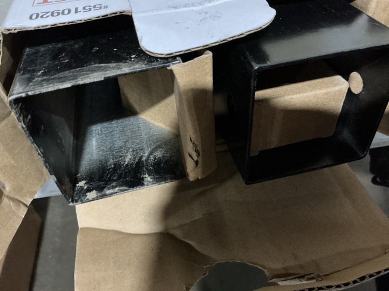 Condition photo showing As Is for reliabilt black steel mount mailbox post