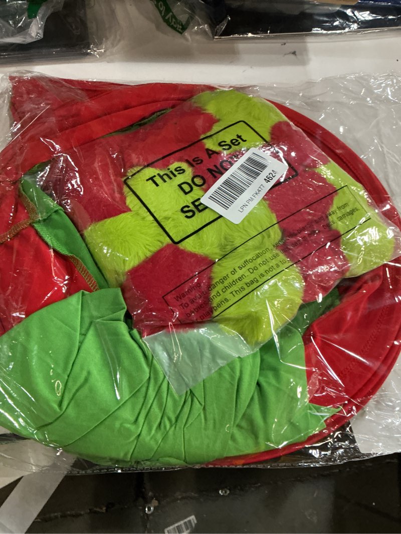 Condition photo showing New/Like New for soulchen 2 set christmas games for adults christmas granny pant snowball fight xmas game, funny santa giant pant toss activity set with artificial rabbit fur ball for holiday family party green, red