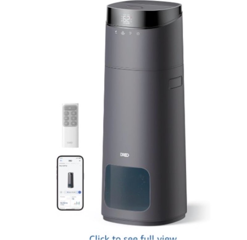 Dreo 16L Smart Humidifier Large Room 1000 ft², 130H Cool Mist Air Humidifiers for Bedroom Plants Bab