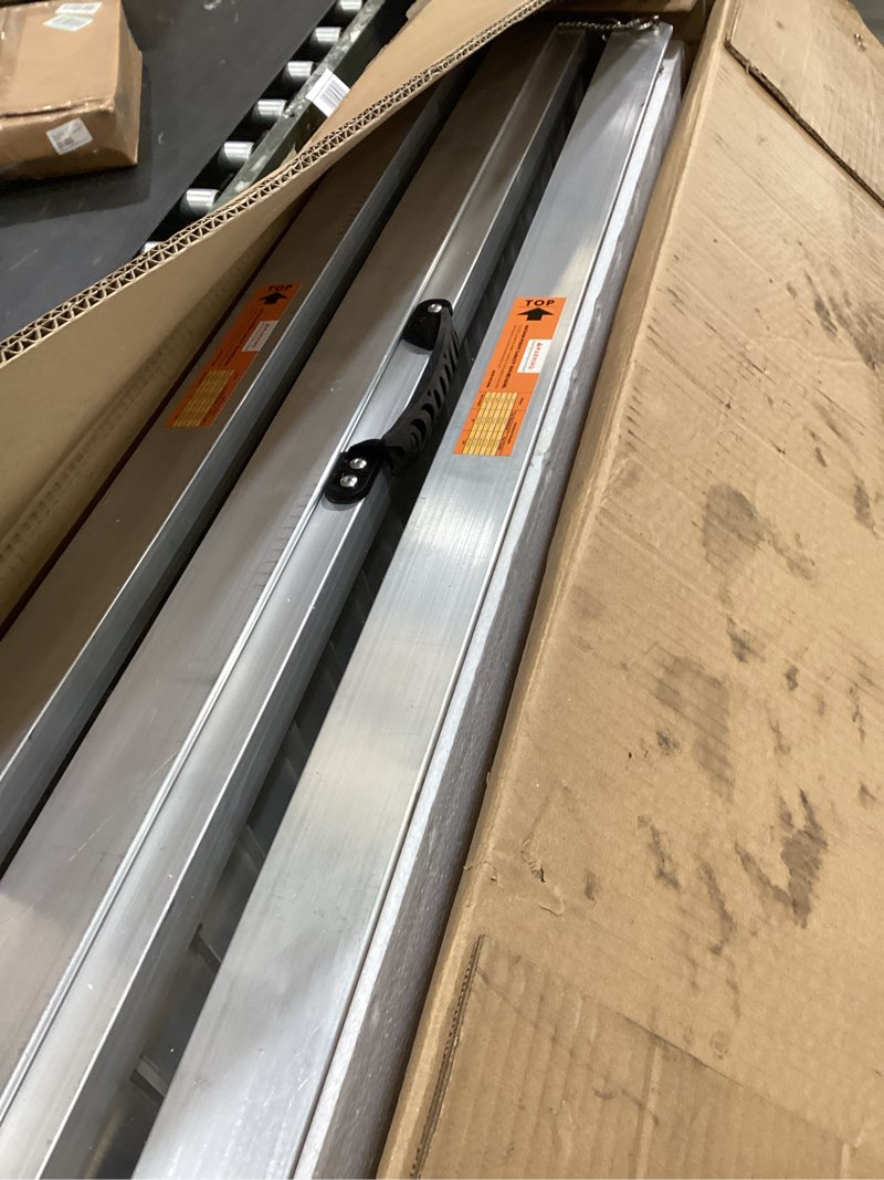 Condition photo showing Good Condition for fachnuo 7 feet portable wheelchair ramp with sopport legs, non-skid aluminum handicap ramps with handle, folding threshold wheel chair ramp for home steps, stairs, entry,doorways, 800lbs capacity aluminum 7ft(using height 7-21'')